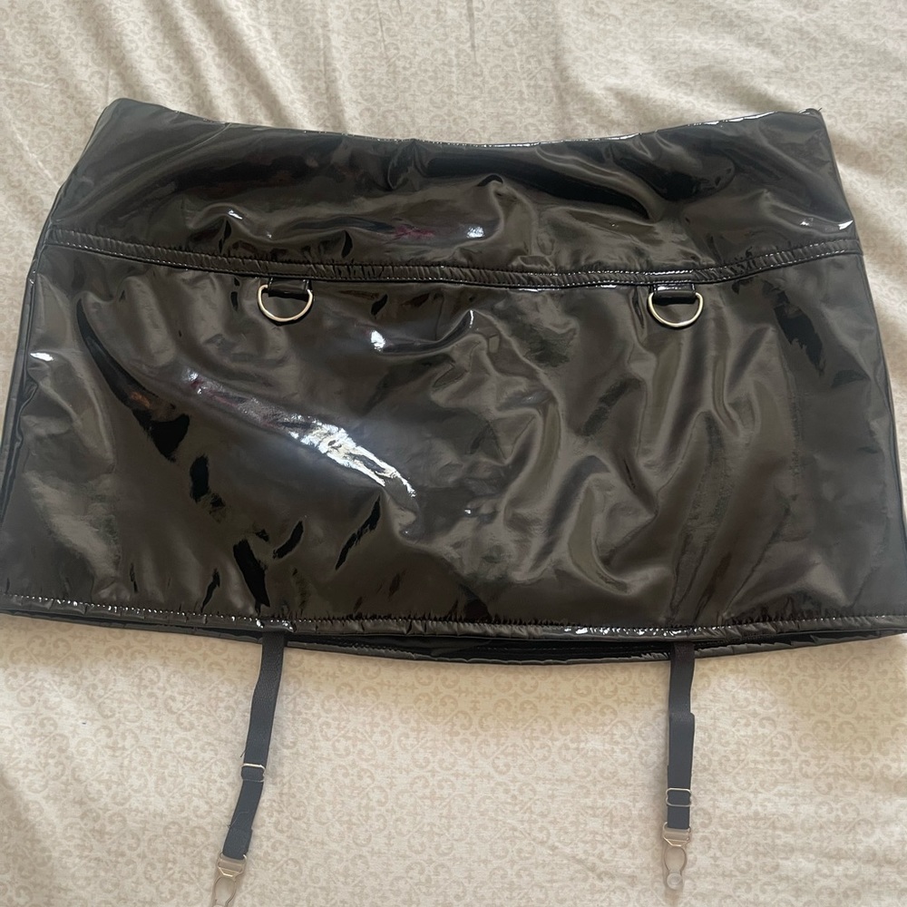 Shein patent leather skirt